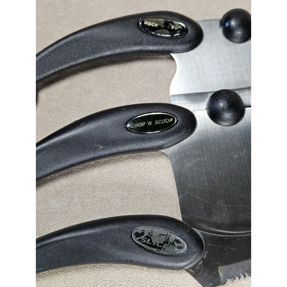 Miracle Blade III Knife Set of 3 Perfection Series Stainless Steel Rock And Chop